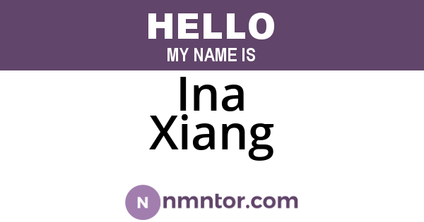 Ina Xiang