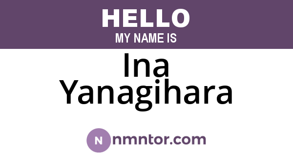 Ina Yanagihara