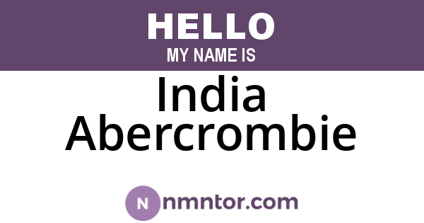 India Abercrombie