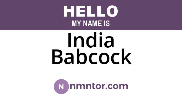 India Babcock