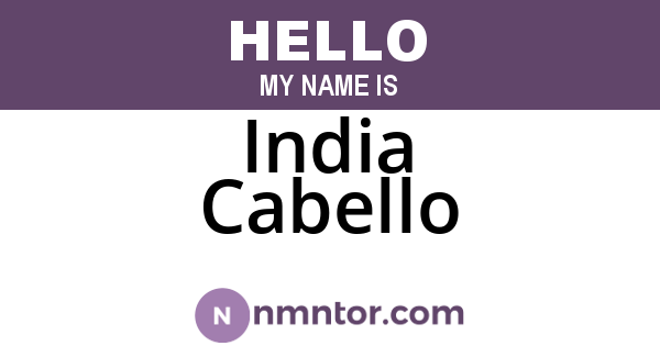 India Cabello