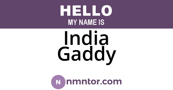India Gaddy