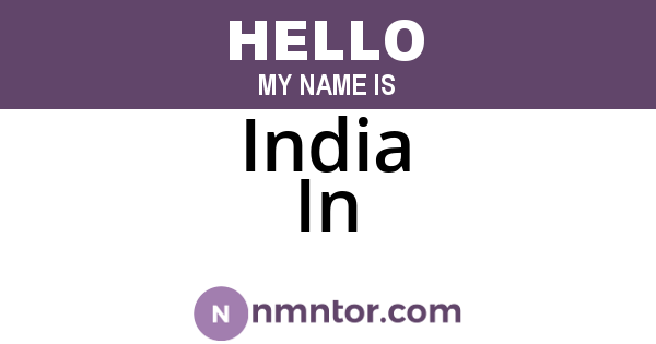 India In