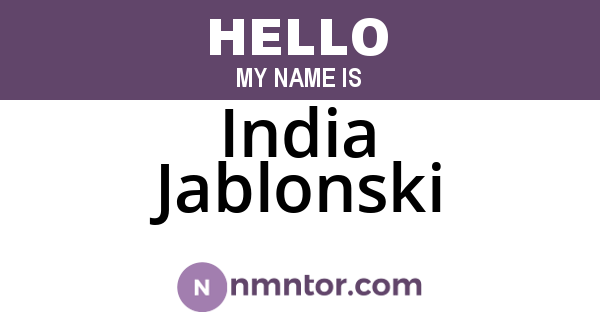 India Jablonski