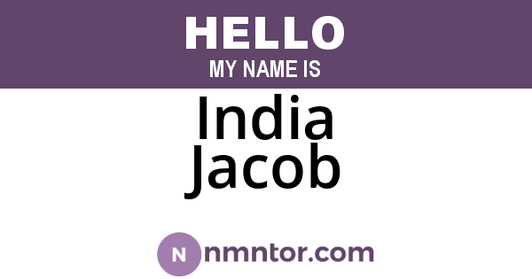 India Jacob