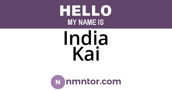 India Kai