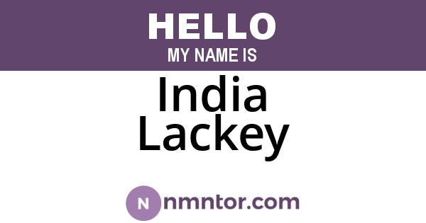 India Lackey