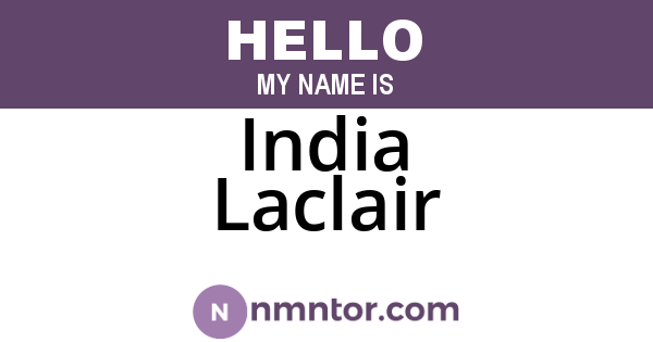 India Laclair