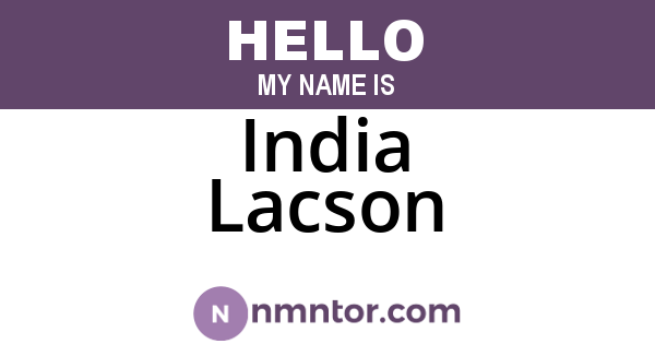 India Lacson
