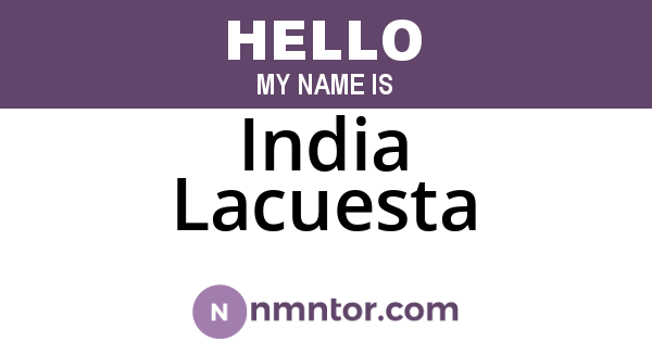 India Lacuesta