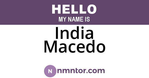 India Macedo