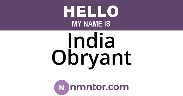 India Obryant