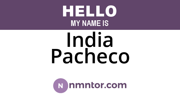 India Pacheco