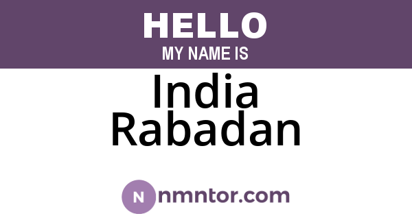 India Rabadan