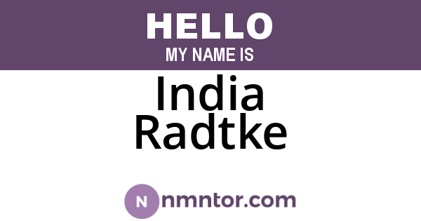 India Radtke