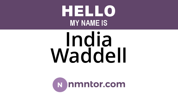 India Waddell