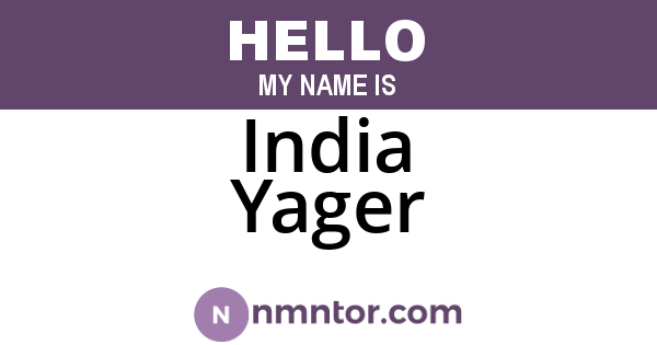 India Yager