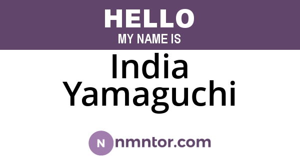 India Yamaguchi