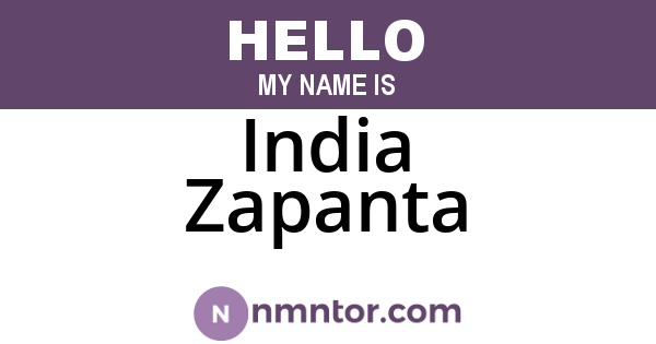 India Zapanta