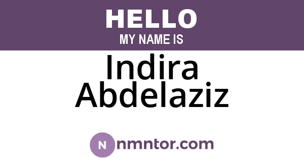 Indira Abdelaziz