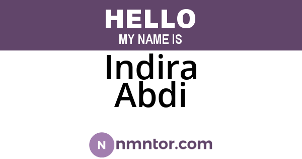 Indira Abdi