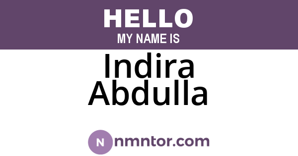 Indira Abdulla