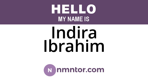 Indira Ibrahim