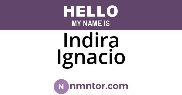 Indira Ignacio