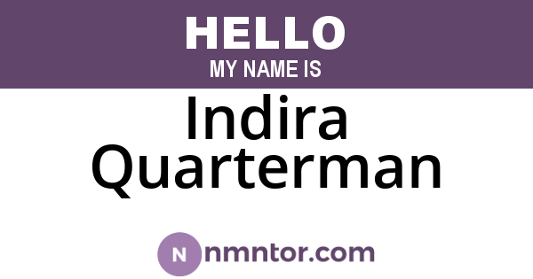 Indira Quarterman
