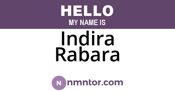 Indira Rabara