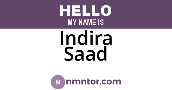 Indira Saad