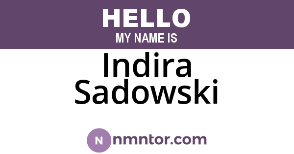 Indira Sadowski