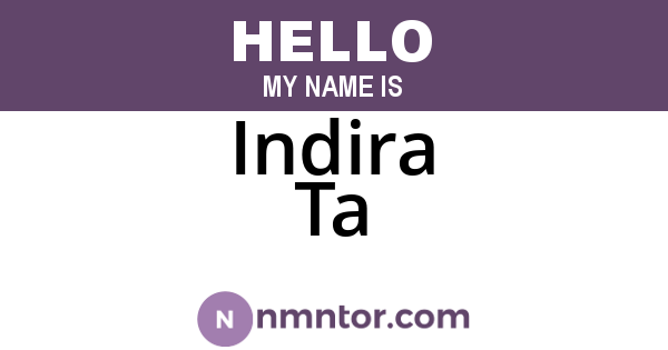Indira Ta