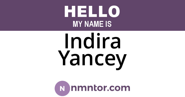 Indira Yancey