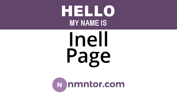 Inell Page