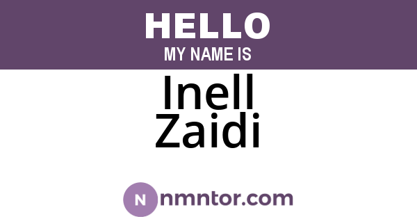 Inell Zaidi