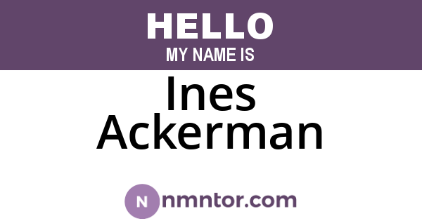 Ines Ackerman