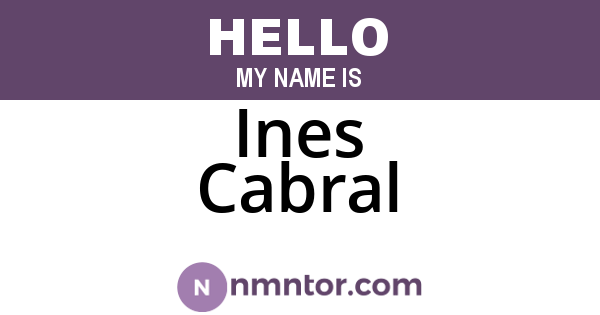 Ines Cabral