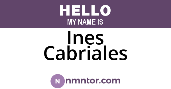 Ines Cabriales