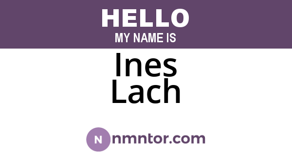 Ines Lach