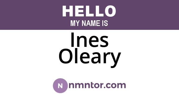 Ines Oleary