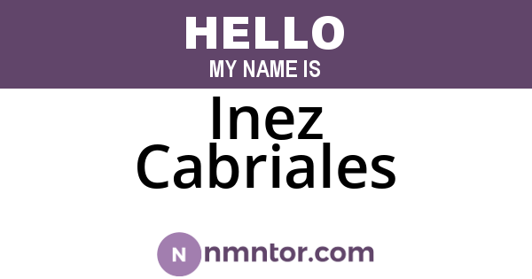 Inez Cabriales