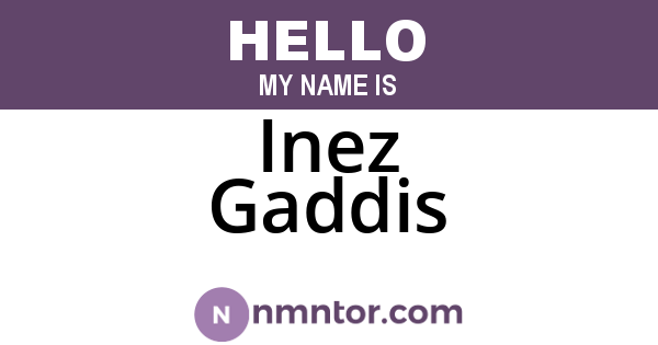 Inez Gaddis