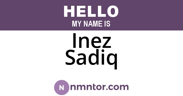 Inez Sadiq