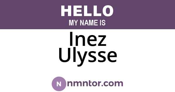 Inez Ulysse