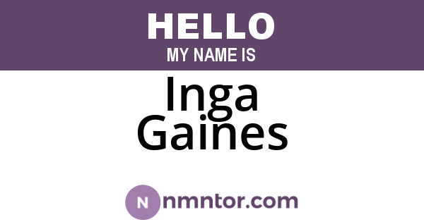 Inga Gaines
