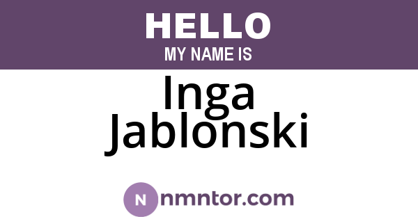 Inga Jablonski
