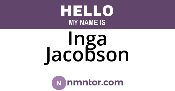 Inga Jacobson