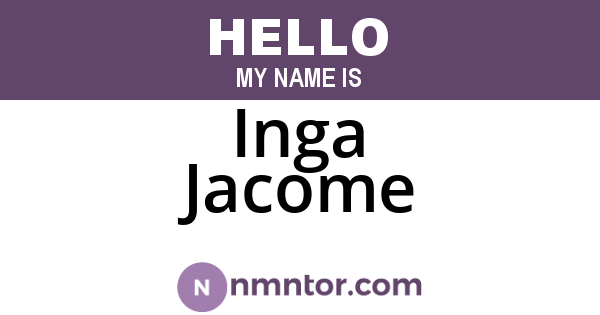 Inga Jacome