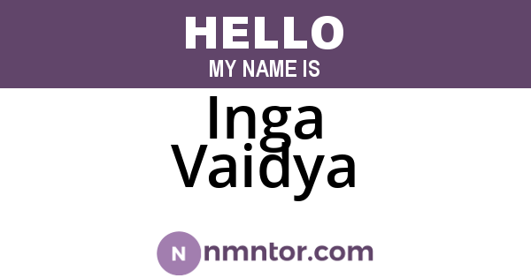 Inga Vaidya